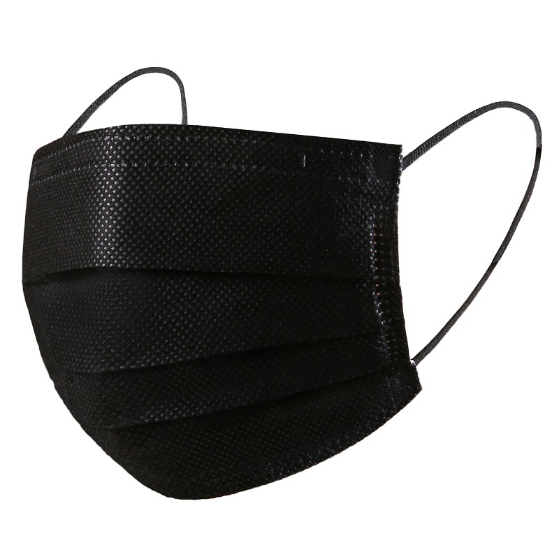 Black-Color-3-Ply-Non-Woven-Disposable-Face-Mask-Earloop Black-Color-3-Ply-Non-Woven-Disposable-Face-Mask-Earloop