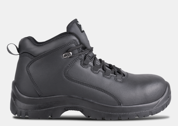 DOT Hiker Black Safety Boot Side