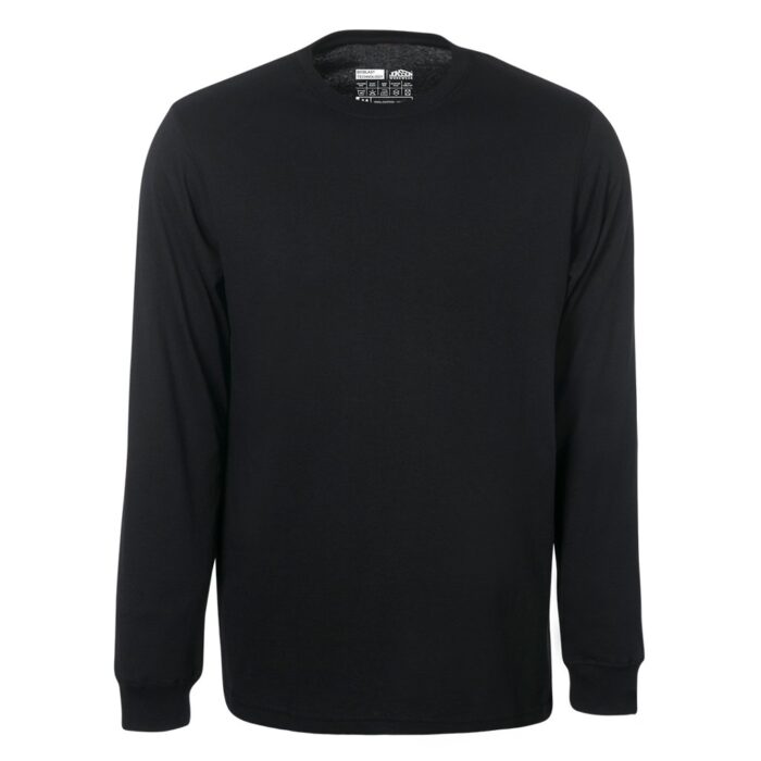 Jonsson 100 Cotton Long Sleeve Tee Shirt BLACK