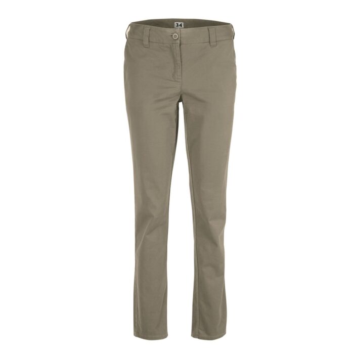 Jonsson Stretch Womens Flat Front Chino KHAKI