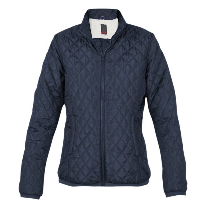 Jonsson Womens Quilted Sherpa Jacket NAVY