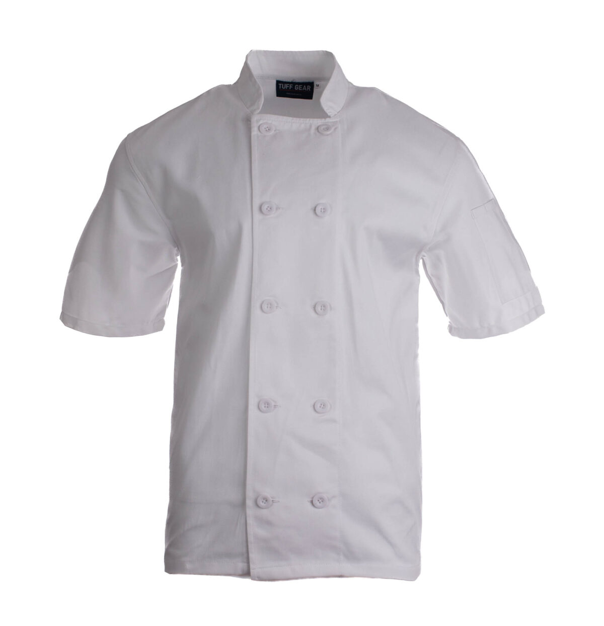 CHEF JACKET BUTTON FRONT WHITE FRONT Edit