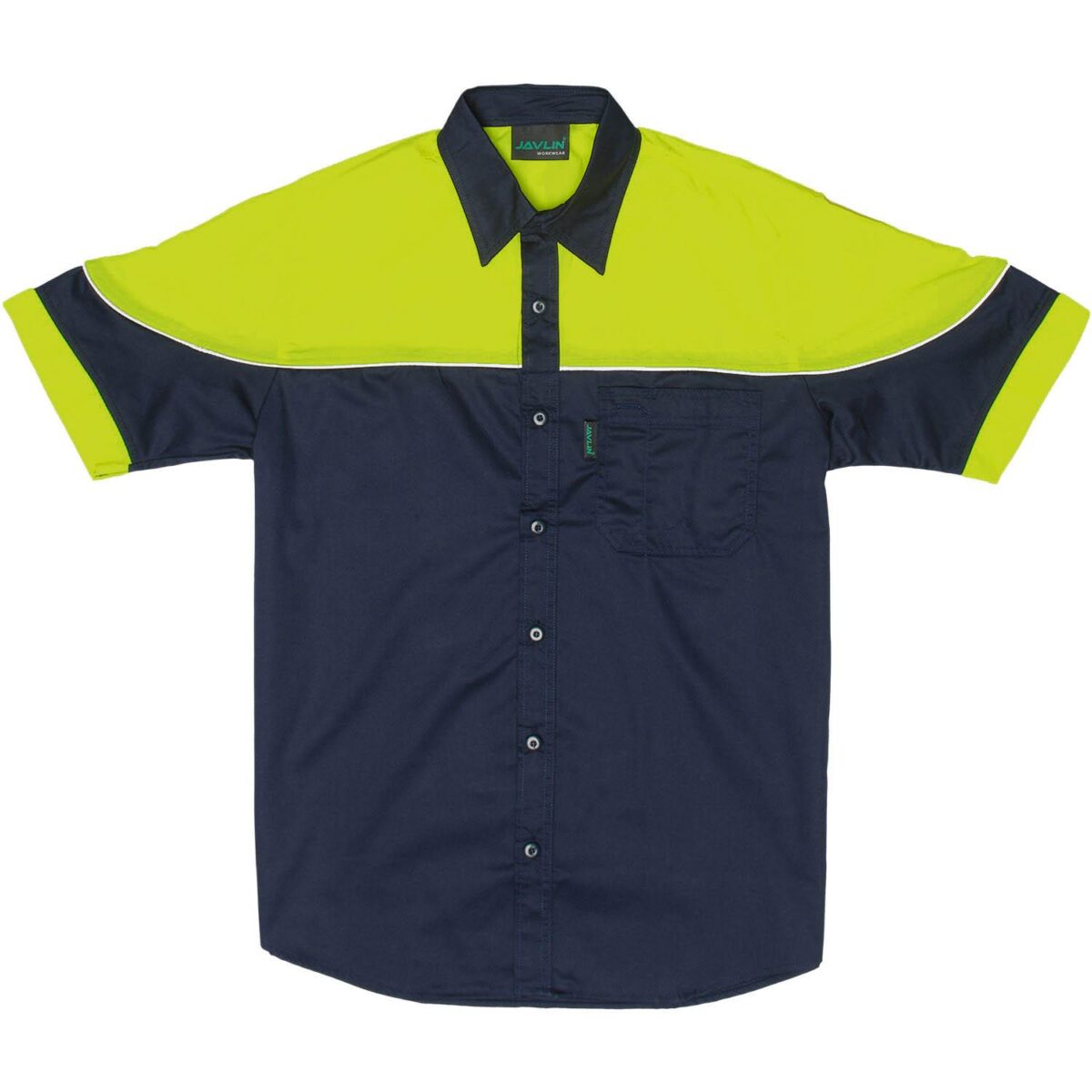 Navy Lime Shirt 60 COTTON 40 POLYESTER 145g m2