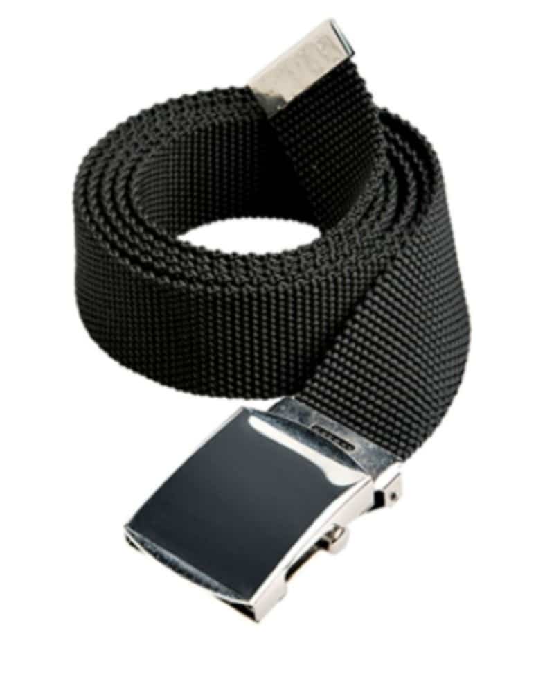Nylon-Web-Belt Javlin Black Nylon Belt 30Mm – Silver Buckle - Image 1