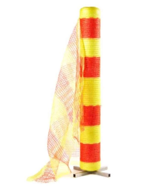 Woven Orange & Yellow Barrier Fence 50M Roll 1.0 Metr High