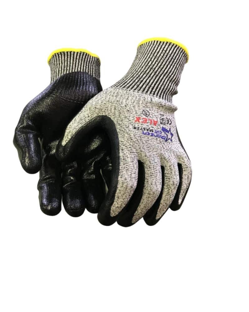 Cut-Master-Alex-Cut-Lv5Knuckle-Flat-Nitrile-Palm Alex En388 Abrasion Lv4 Cut Lv5 Tear Lv4 Puncture Lv2 Nitrile Palm Size 8 11 - Image 1