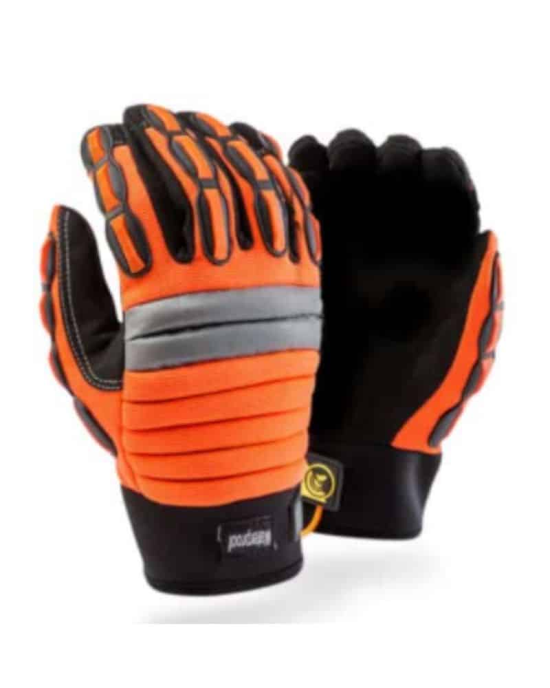 MMACH-META-MINE-IMPACT-GLOVE Dromex Mach 4 Impact Black Meta Palm Orange Size 8 12 - Image 1
